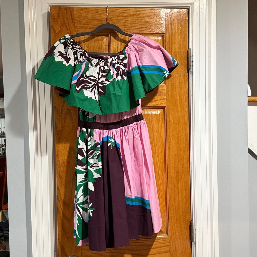 Emilio Pucci Vahine Print Ruffle Dress